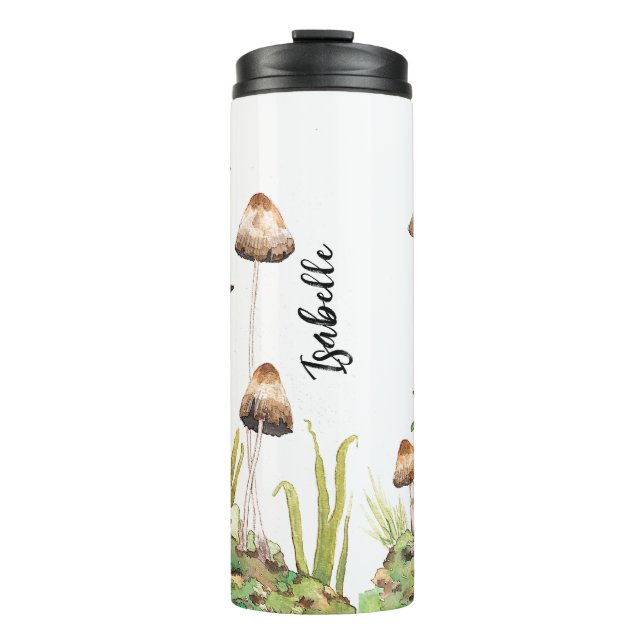 Aquarellwald-Pilze Thermosbecher (Vorderseite)