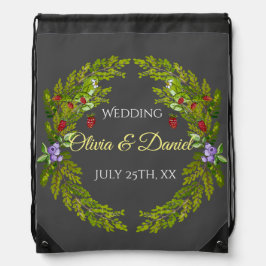 Aquarellwaldbeeren und Pilze Hochzeitskrieg Sportbeutel