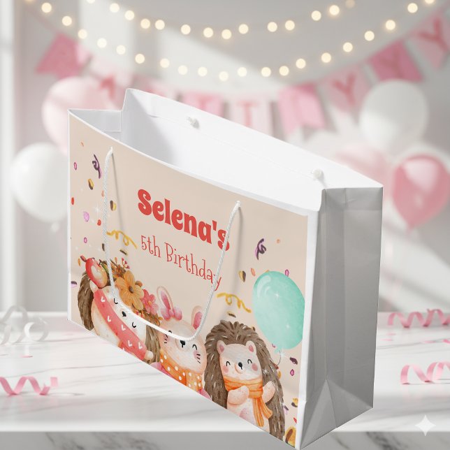 Aquarellwaldtiere Kind Geburtstag Große Geschenktüte (Von Creator hochgeladen)