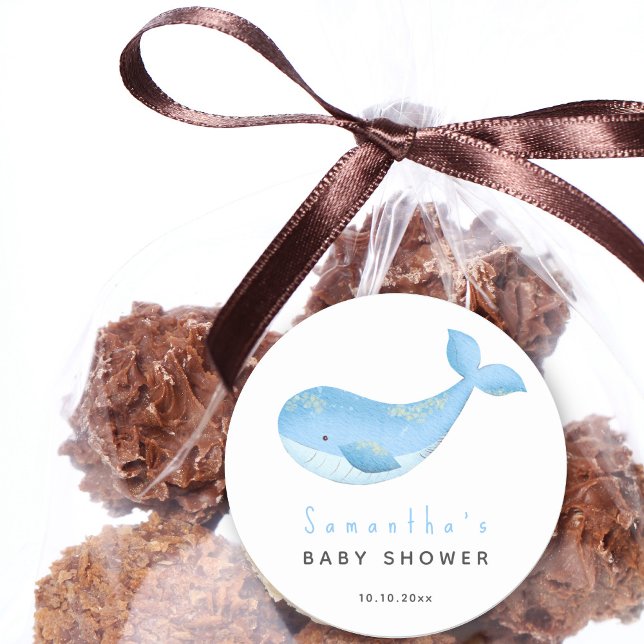 Aquarellwaldusche Runder Aufkleber (Von Creator hochgeladen)