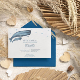 Aquarellwale Ozean Geburtstag Kind Einladung