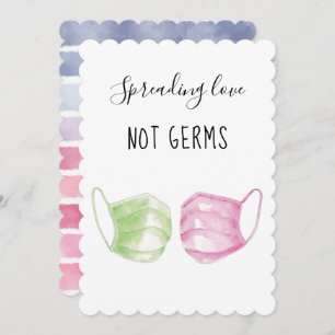 Aquarellwand Maske Valentinstag Feiertagskarte