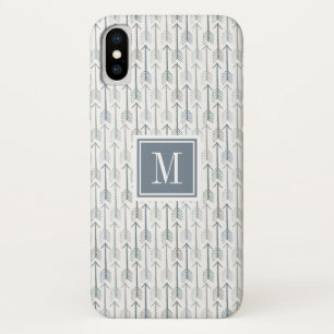 Aquarellwanderlust-Pfeil-Muster des Monogramm-  Case-Mate iPhone Hülle