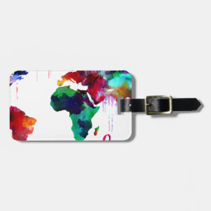 Aquarellwanderlust-Weltkarte Gepäckanhänger