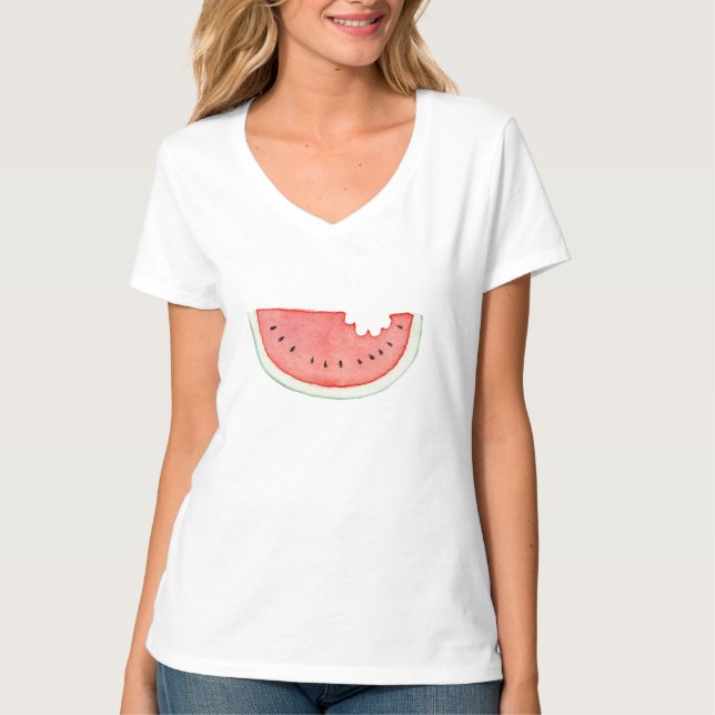 Aquarellwassermelone T-Shirt (Vorderseite)