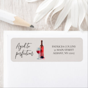 Aquarellwein zum perfekten Alter Geburtstagsfeier