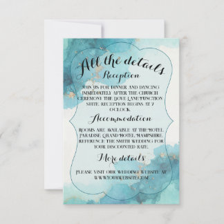 Aquarellwelle - Umschlagkarte RSVP Karte
