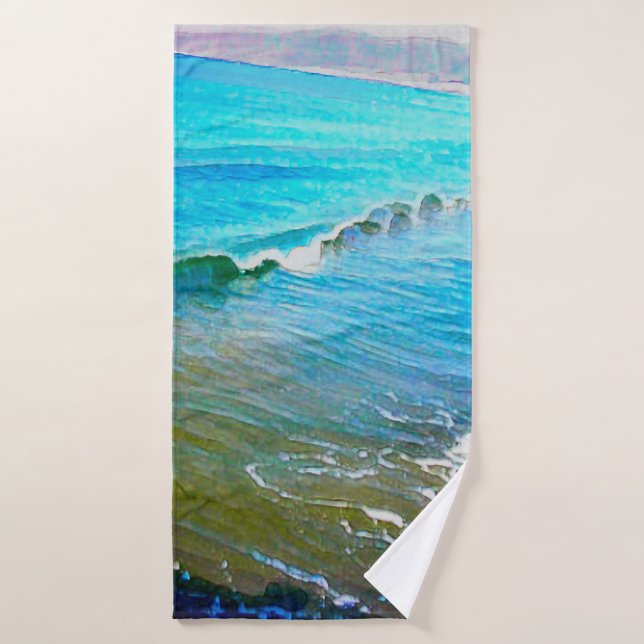 Aquarellwellen Badehandtuch (Badehandtuch)