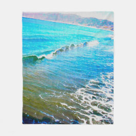 Aquarellwellen  fleecedecke