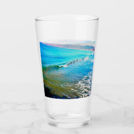 Aquarellwellen  glas