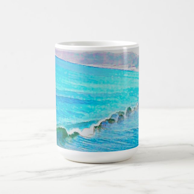 Aquarellwellen  kaffeetasse (Mittel)