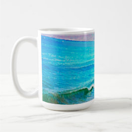Aquarellwellen  kaffeetasse