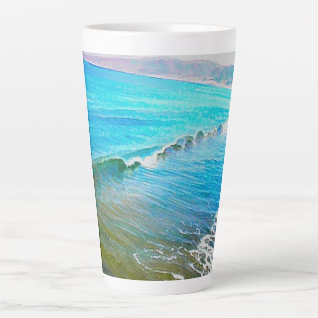 Aquarellwellen  milchtasse (Vorderseite)