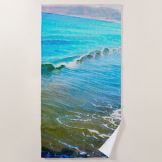 Aquarellwellen strandtuch