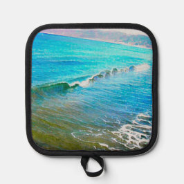 Aquarellwellen  topflappen