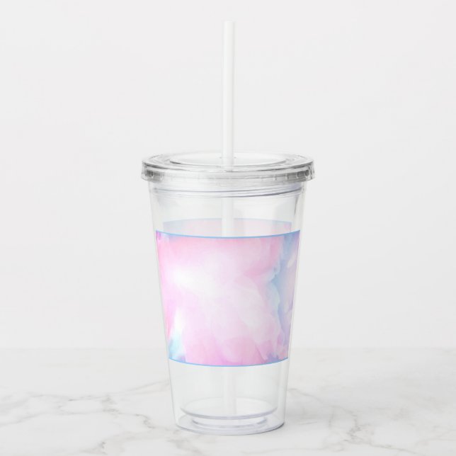 Aquarellwolken Akrylic Tumbler Acryltrinkbecher (Vorderseite)