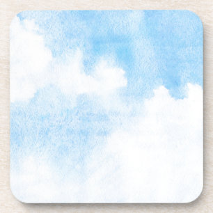 Aquarellwolken und Himmelhintergrund Getränkeuntersetzer