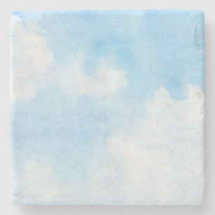 Aquarellwolken und Himmelhintergrund Steinuntersetzer