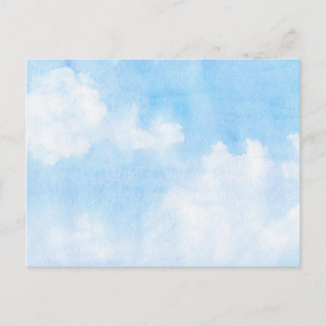 Aquarellwolken und Himmelshintergrund Postkarte (Vorderseite)
