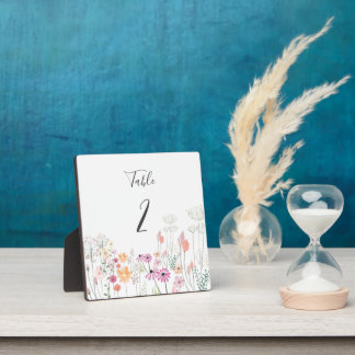 Aquarellzeichnung Wildblumenfeld Fotoplatte