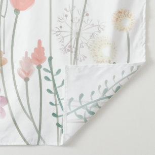 Aquarellzeichnung Wildblumenfeld Wandteppich