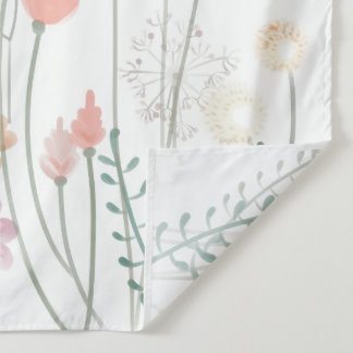 Aquarellzeichnung Wildblumenfeld Wandteppich