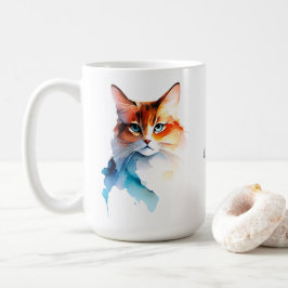 Aquarellzeichnungen Charming Katzen Kaffeetasse