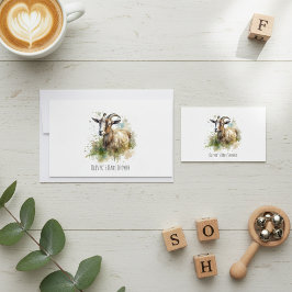 Aquarellziege Einladung