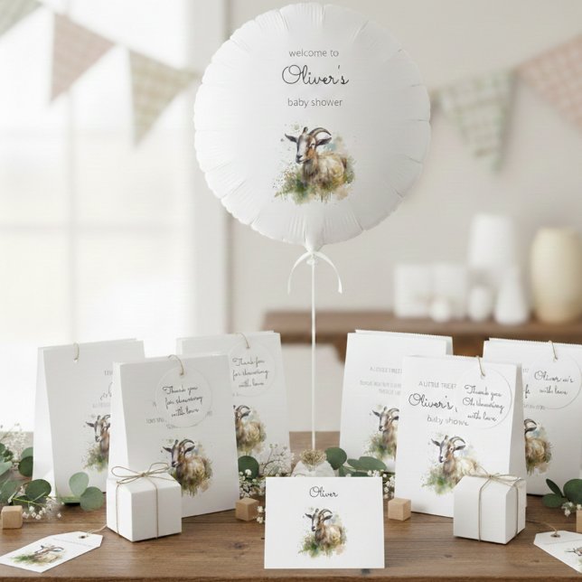 Aquarellziege, maßgeschneiderte Schaumkarton Geschenkanhänger (Von Creator hochgeladen)