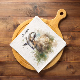 Aquarellziege Serviette