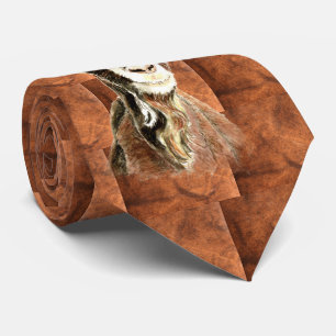 Aquarellziege Tiermuster Art Krawatte