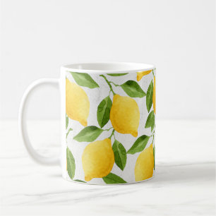 Aquarellzitronenmuster Kaffeetasse