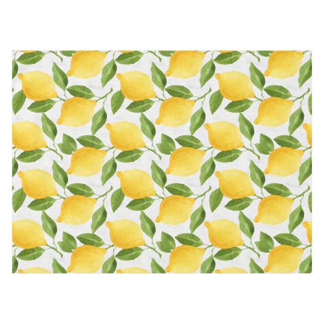 Aquarellzitronenmuster Tischdecke (Vorderseite (Horizontal))