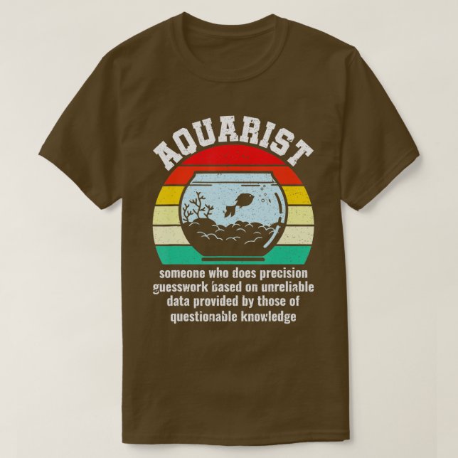 Aquarist Funny Definition Fishkeeping Fishkeeper A T-Shirt (Design vorne)