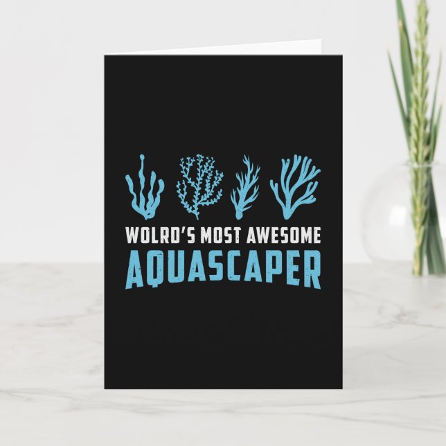 Aquarist World's Most Aquascaper Retro Aquarium Karte (Vorderseite)