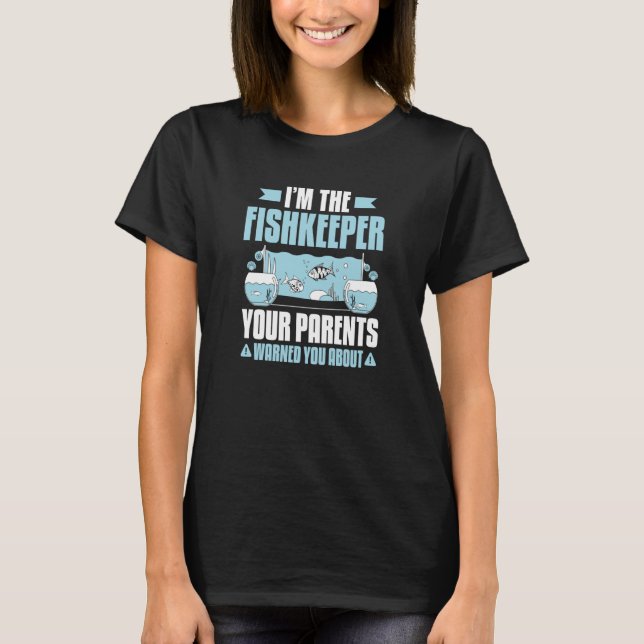 Aquaristics Warned Fishkeeper Aquarium Aquarist T-Shirt (Vorderseite)