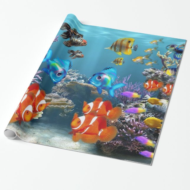 Aquarium-Art Geschenkpapier (Ungerollt)