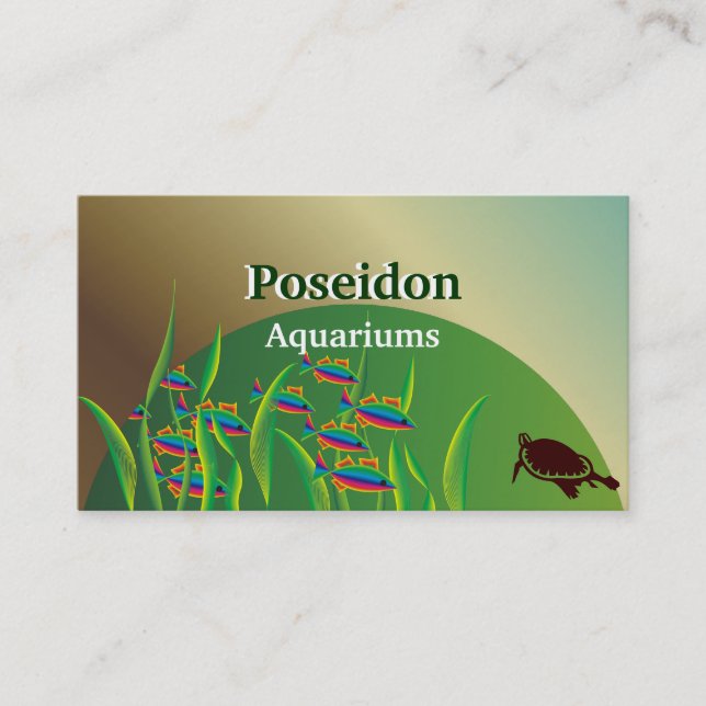 Aquarium Business Cards Visitenkarte (Vorderseite)