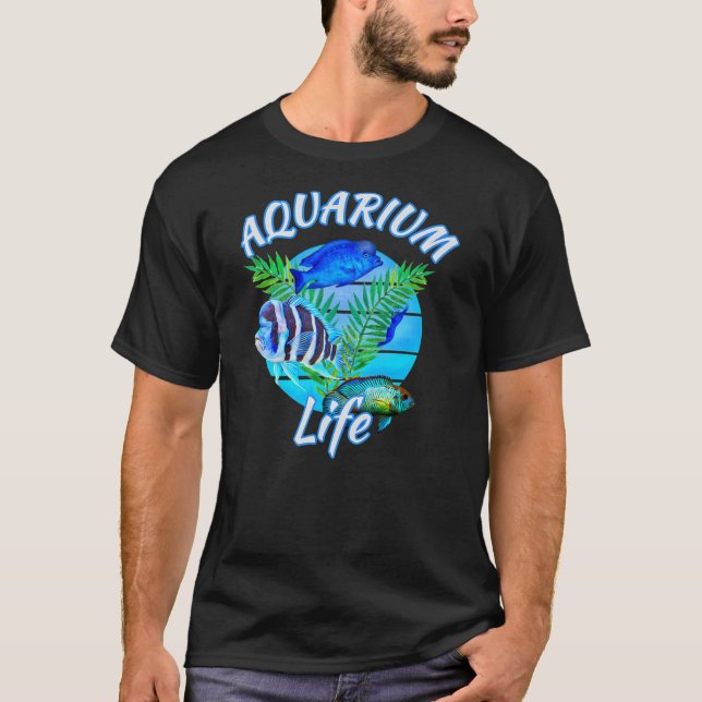 Aquarium Fish Life Frontosa Cichlid Cherry Shrimp T-Shirt (Vorderseite)