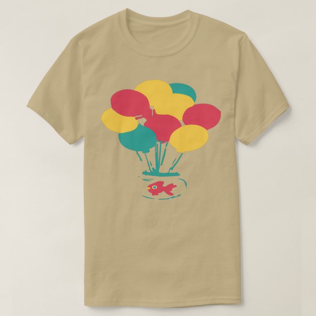Aquarium-Fliege mit Ballons T-Shirt (Design vorne)