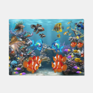 Aquarium-Meereswelt Fußmatte