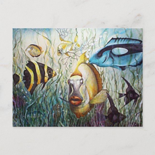 Aquarium Postkarte (Vorderseite)