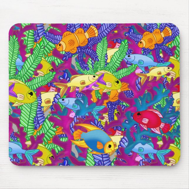 Aquarium Sea Ocean Life Tropical Mousepad (Vorne)