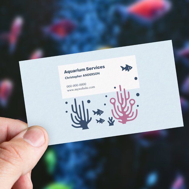 Aquarium Services - Fisch und Korallen Visitenkarte (Aquarium Services - Fish & Coral Business Card)