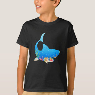 Aquarium Shark bunt cooles lustiges Geschenk T-Shirt