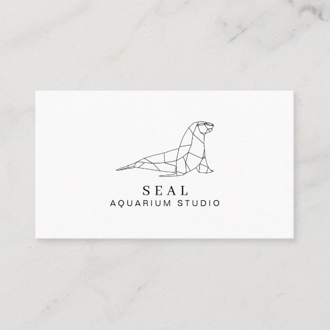 Aquarium-Siegel Visitenkarte (Vorderseite)