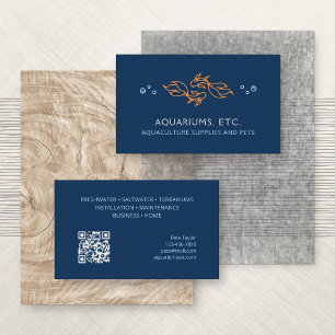 Aquarium-Teich-Fisch-Tierhandlung Visitenkarte