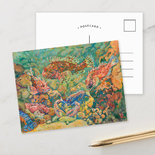 Aquarium   Theo van Rysselberghe Postkarte