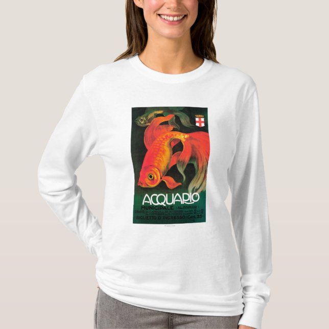 Aquarium u. städtischer Park-förderndes Plakat T-Shirt (Vorderseite)