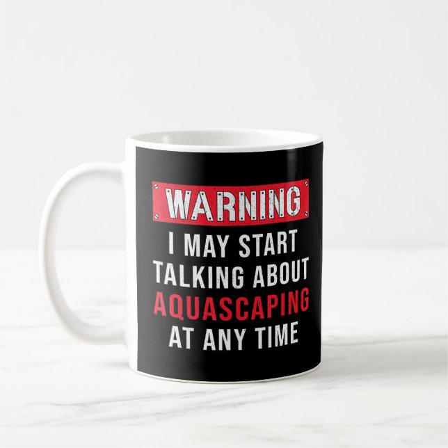 Aquarium Warning Aquascaping Fish Keeper Aquarist Kaffeetasse (Links)